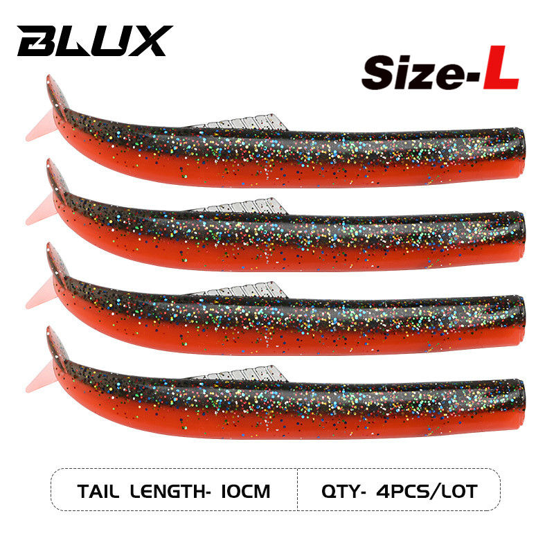 Thumbnail: BLUX FLASH SAND EEL 14G/27G Soft Fishing Lure Tail Jig Head Hook Minnow Artifici