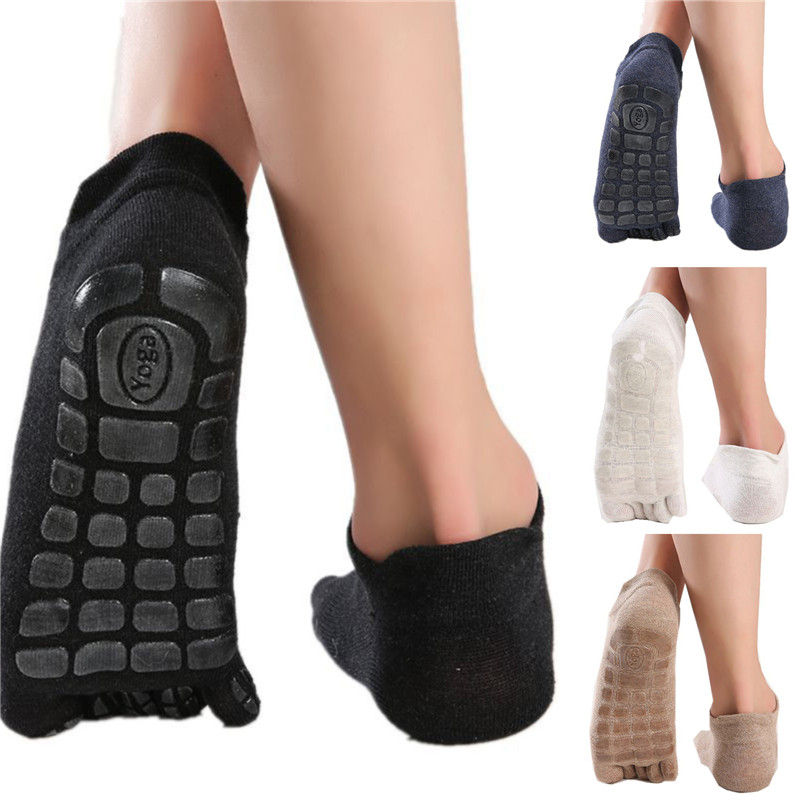 Miniaturbild: Men Sports Socks Yoga Toe Socks High Quality Anti Slip Five Fingers Pilates Sock