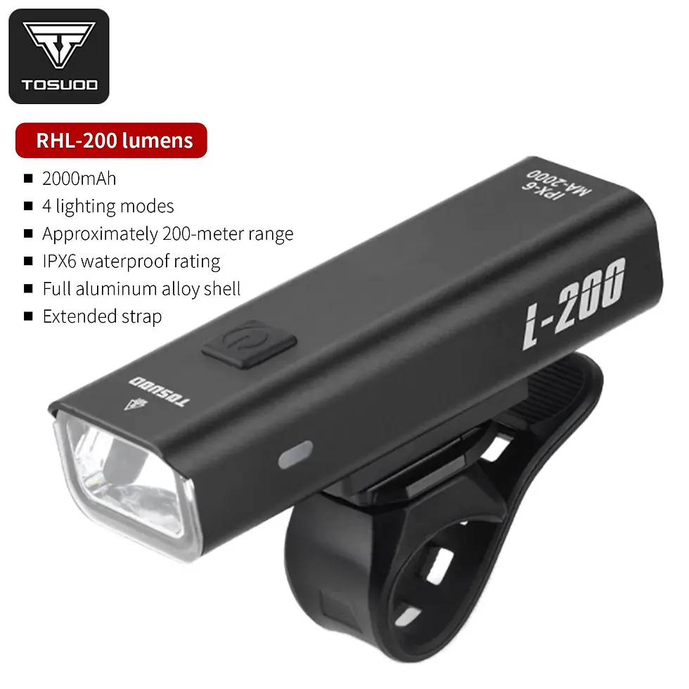 Thumbnail: TOSUOD Bicycle Front light 1500 Lumens 4800mAh Bike Light Waterproof USB Chargin