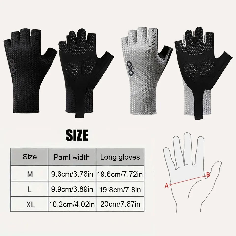 Thumbnail: Summer Breathable Half Finger Cycling Gloves Ultralight Road Bike Gloves Anti-Sl