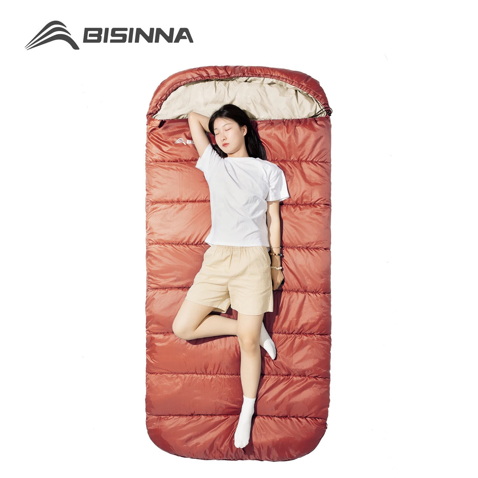 BISINNA Large Camping Sleeping Bag Lightweight 3 Season Loose Widen Bag Long Siz