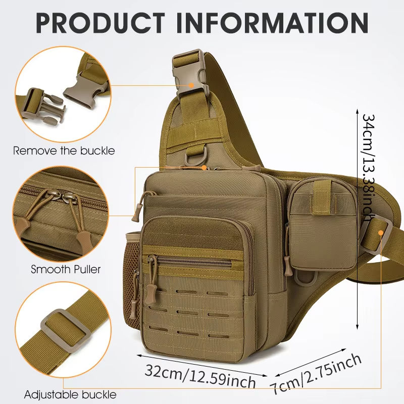 Thumbnail: Camping Climbing Bag Chest Pouch For Men Cycling Hiking Travel Outdoor Sport Tac
