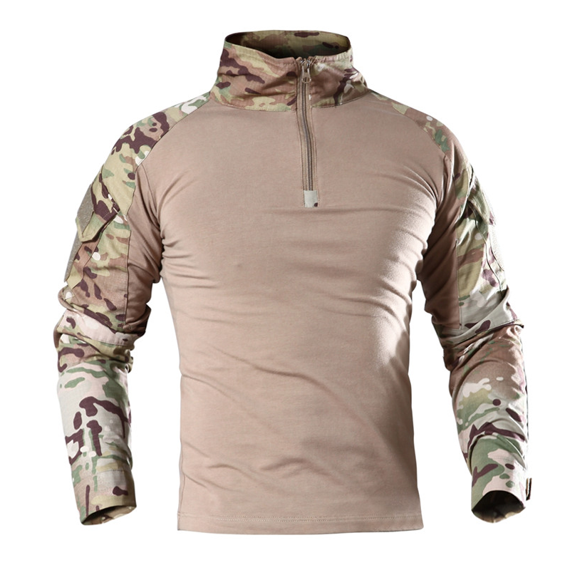 Miniaturbild: Outdoor Tactical Hiking T-Shirts Men Combat Military Army CP Camouflage Long