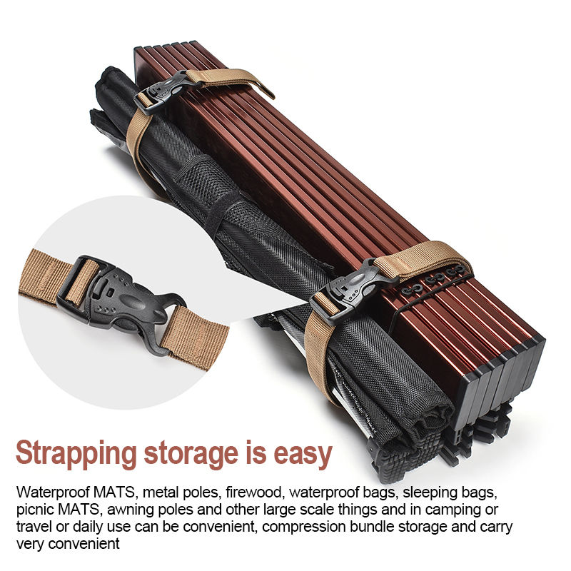 Thumbnail: 2/4Pcs Outdoor Travel Tied Belt Durable Nylon Cargo Tie Down Luggage Lash Belts 