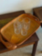 Wicker Elephant Serving Tray