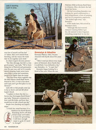 Young Rider Magazine - Fabulous Fjords