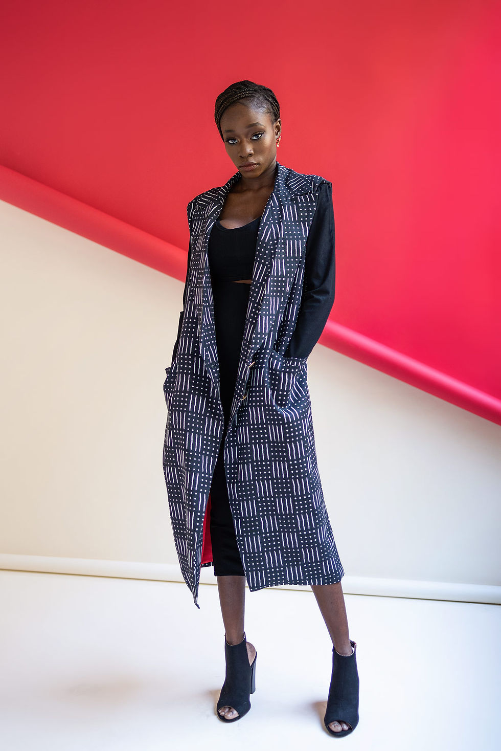 long black vest women