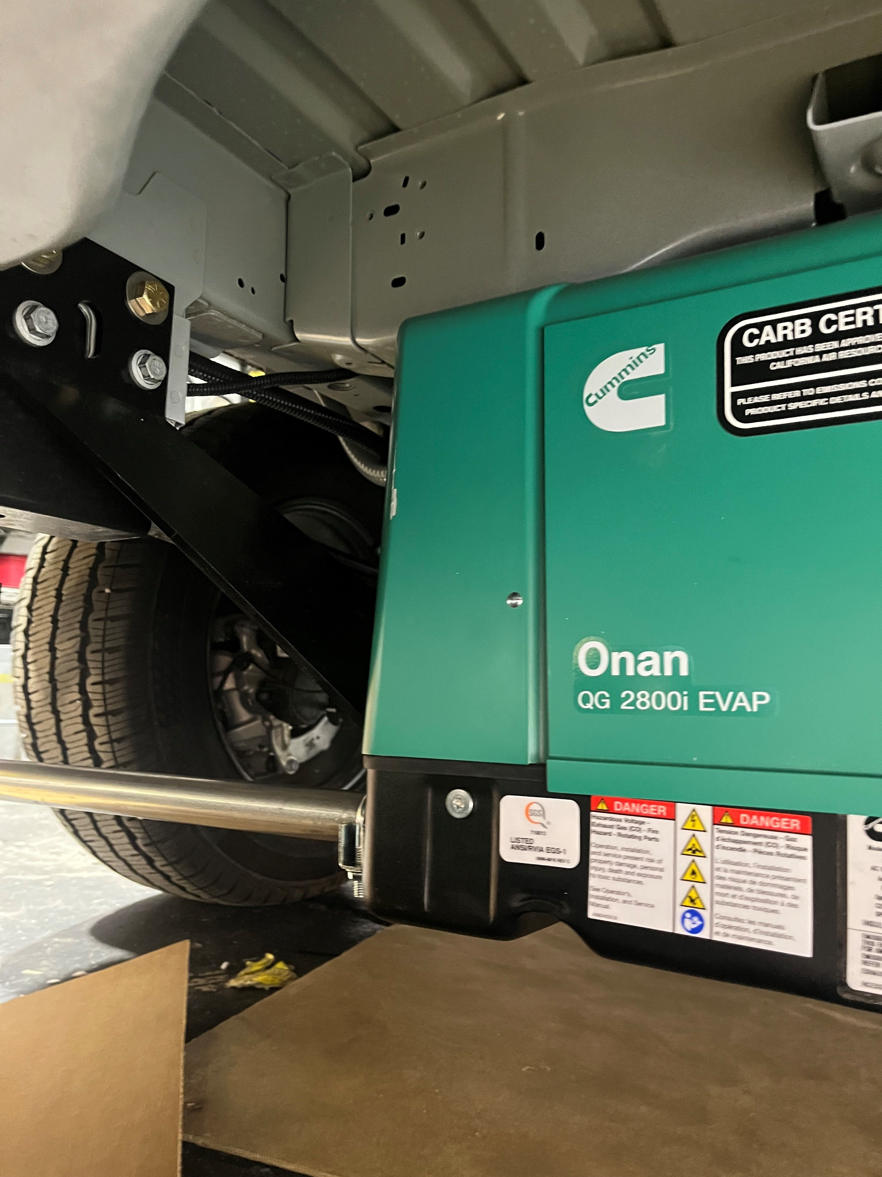 Onan 2.8i undermount kit for the Ford Transit