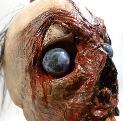 Impaled rotting head on a pike