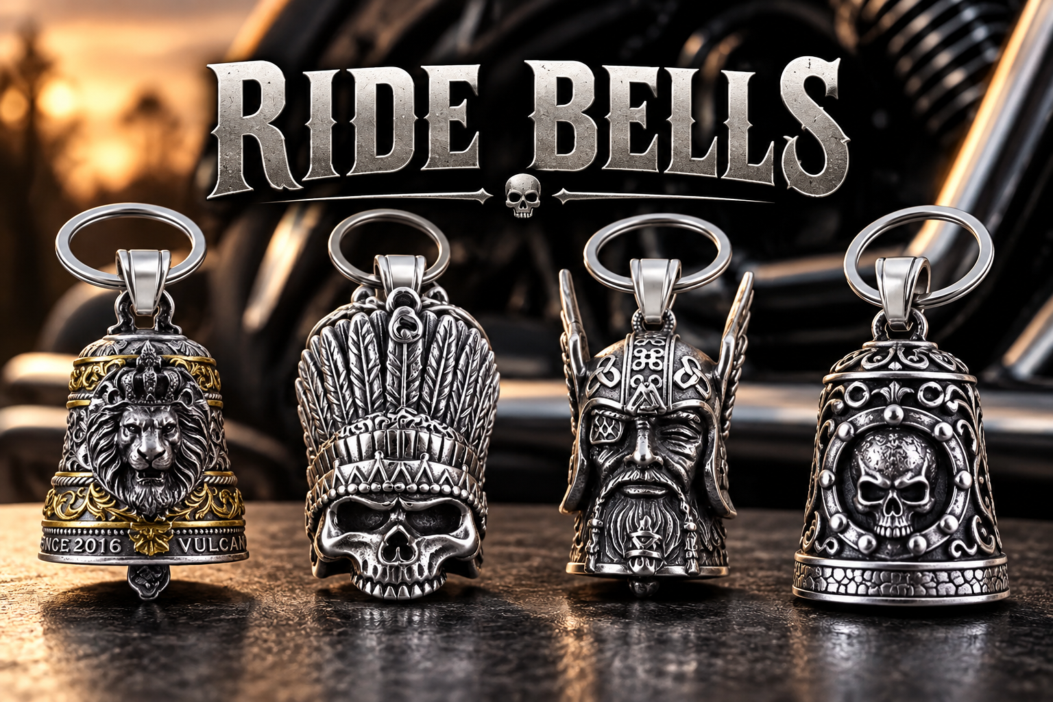 Motorcycle Ride Bell, Guardian Bell, Biker Good Luck Bell