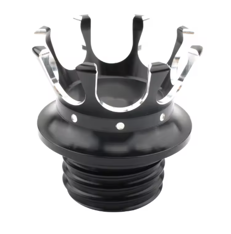Crown Style Fuel Tank Cap - Black