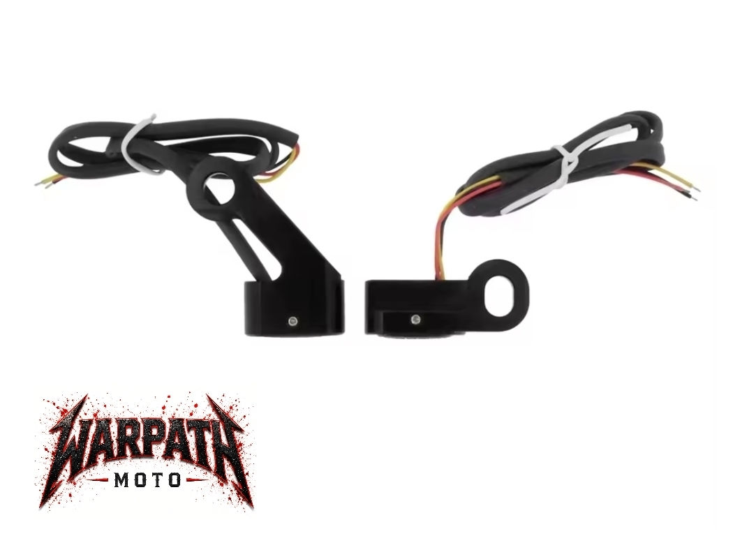 Warpath Moto Slimline LED Front Indicators - Black