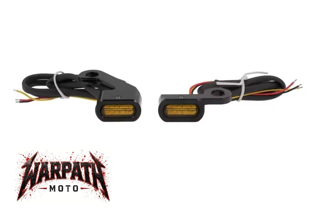 Warpath Moto Slimline LED Front Indicators - Black