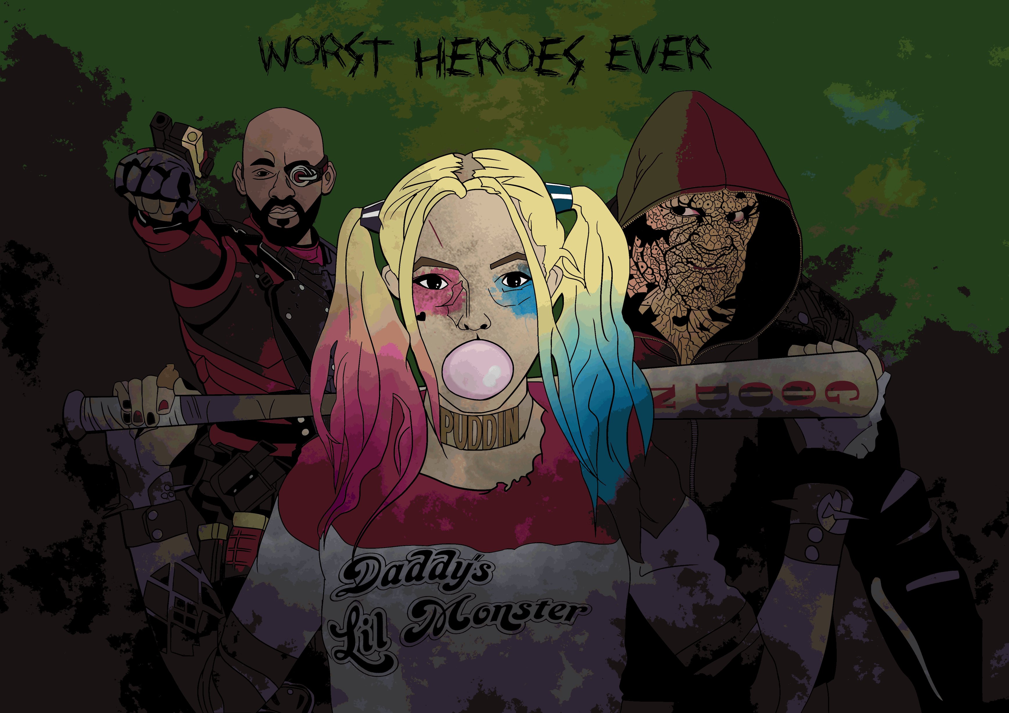 samuel lai illustrator suicide squad nighty night nighty night illustration design