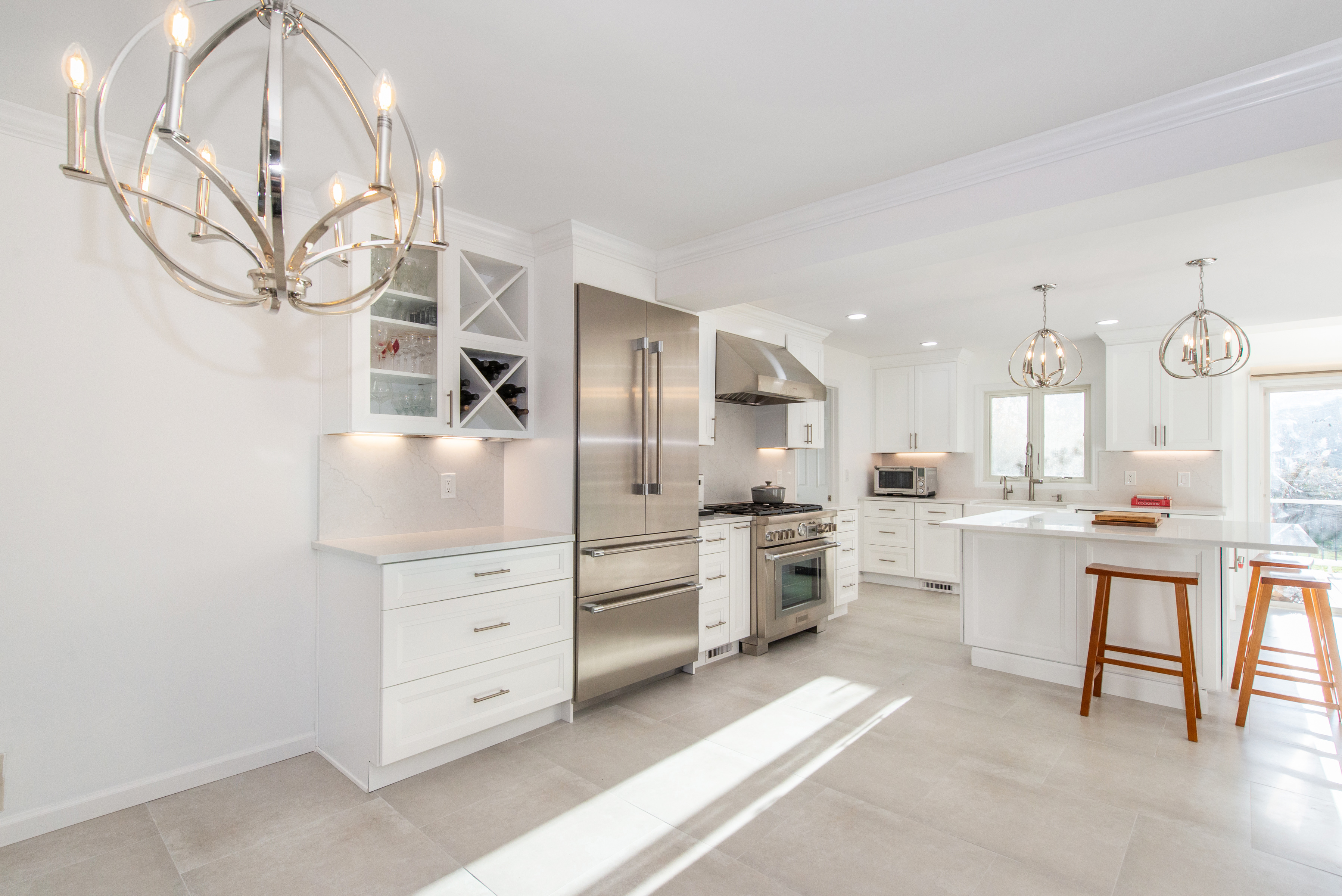 Bright open-concept kitchen remodeling project