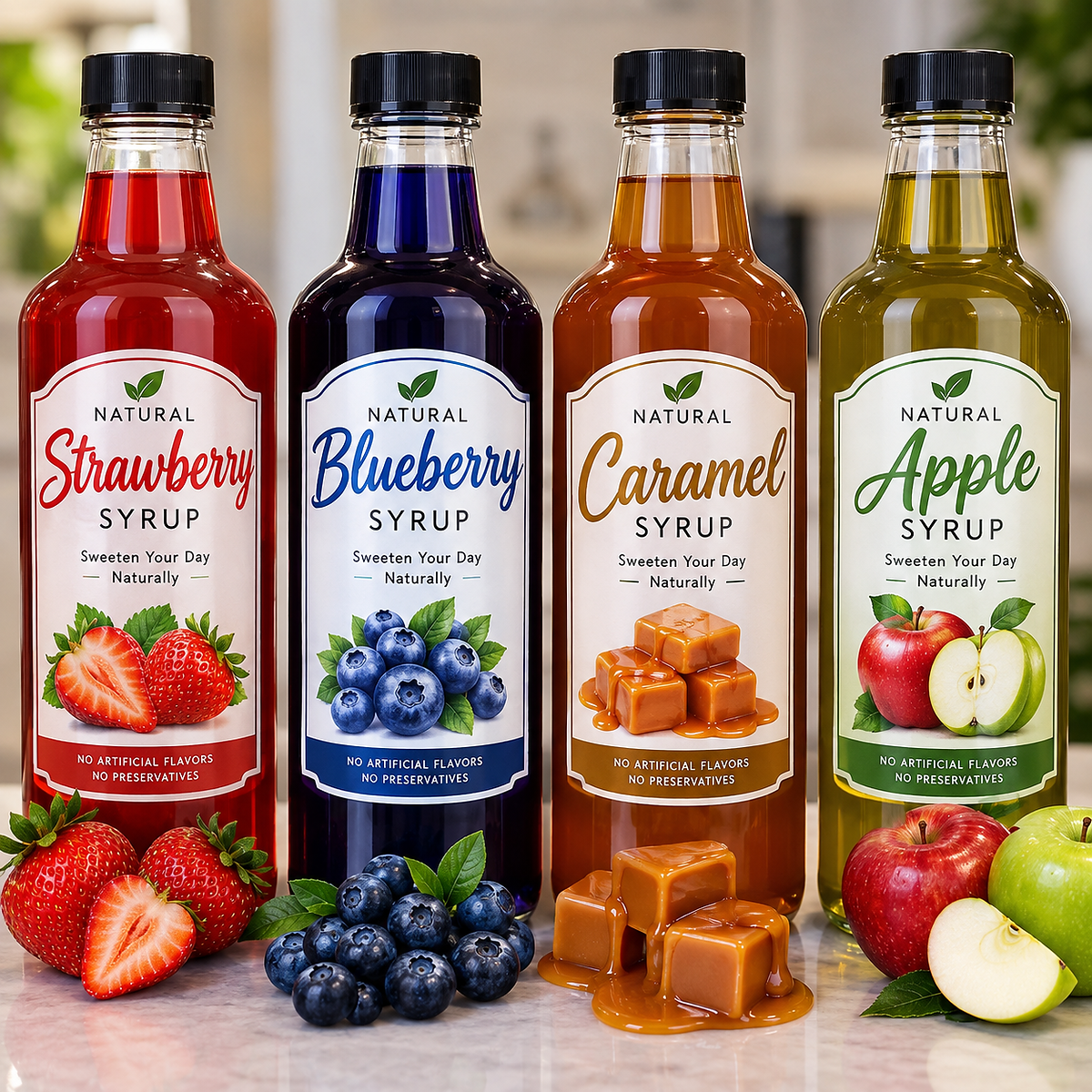 Homemade Natural Sweet Syrups