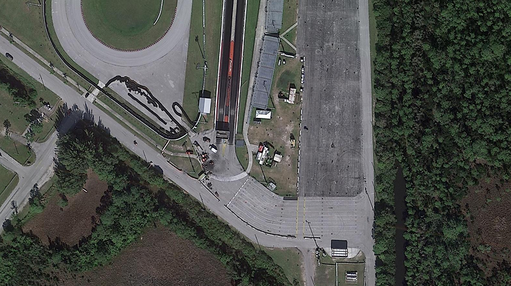 Top Gear Series 9 Episode 3 - Richard in his dodge pickup truck is seen failing to brake early enough at the end of the race track and driving onto the grass and into the nearby water at Palm Beach International Raceway in Florida.