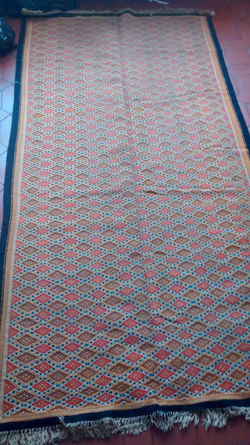 Margoum Antiguo Rombos Pequeños Rojo