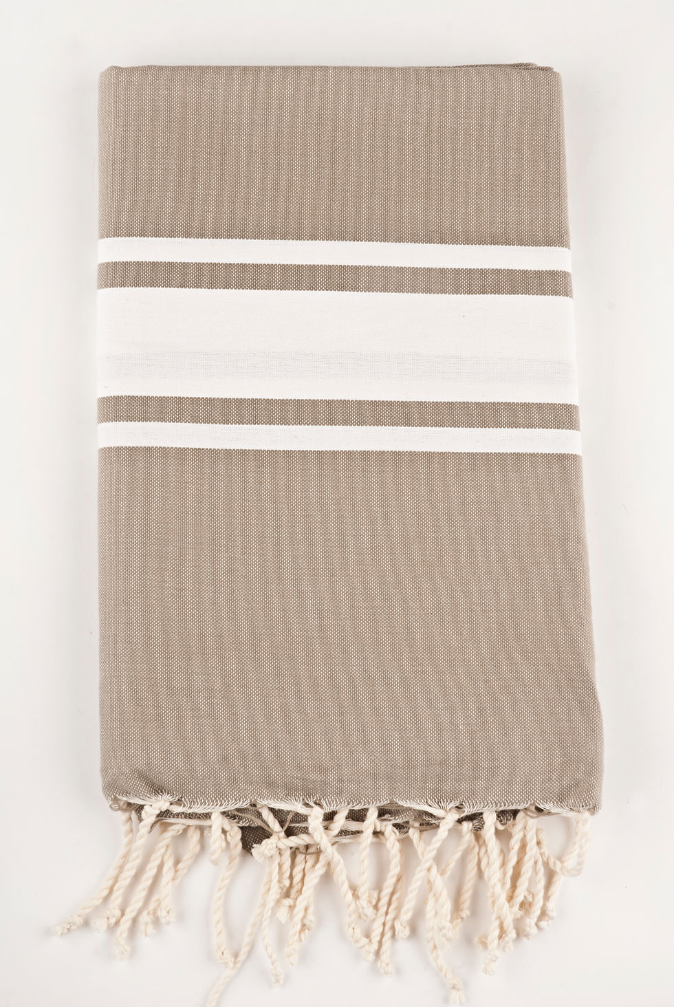 Fouta Café Franja Blanca