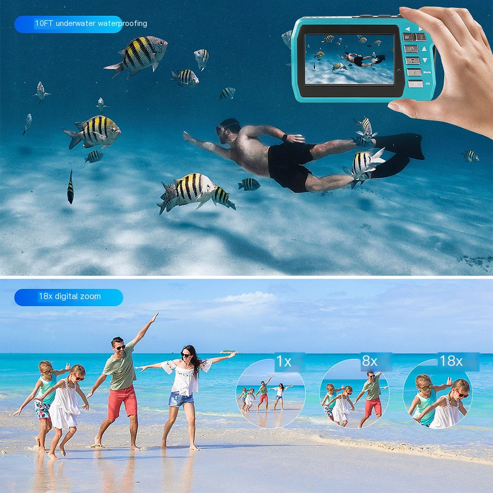 Miniatura: 4K Digital Camera with Dual LCD Screens and Waterproof