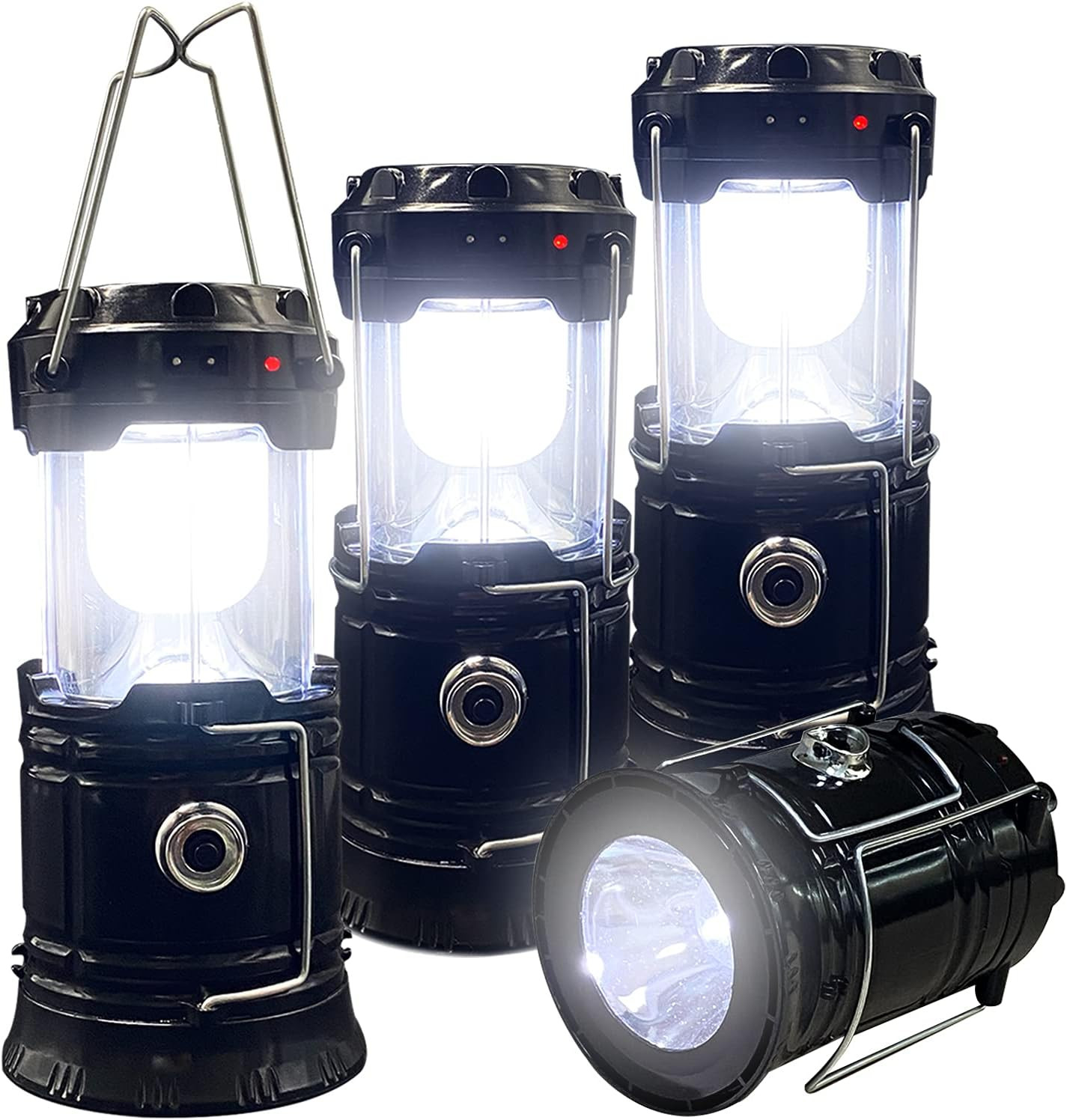 Collapsible Portable LED Camping Lantern XTAUTO Lightweight Waterproof Solar USB