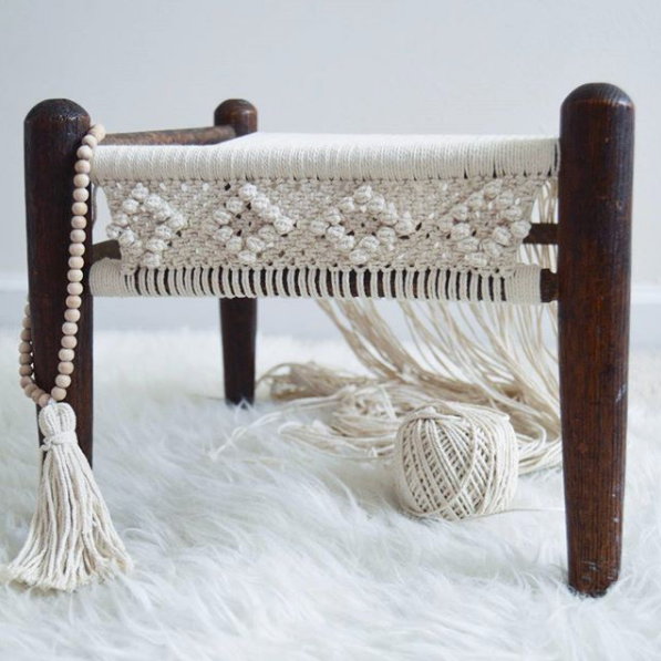 naturamacrame macrame stool