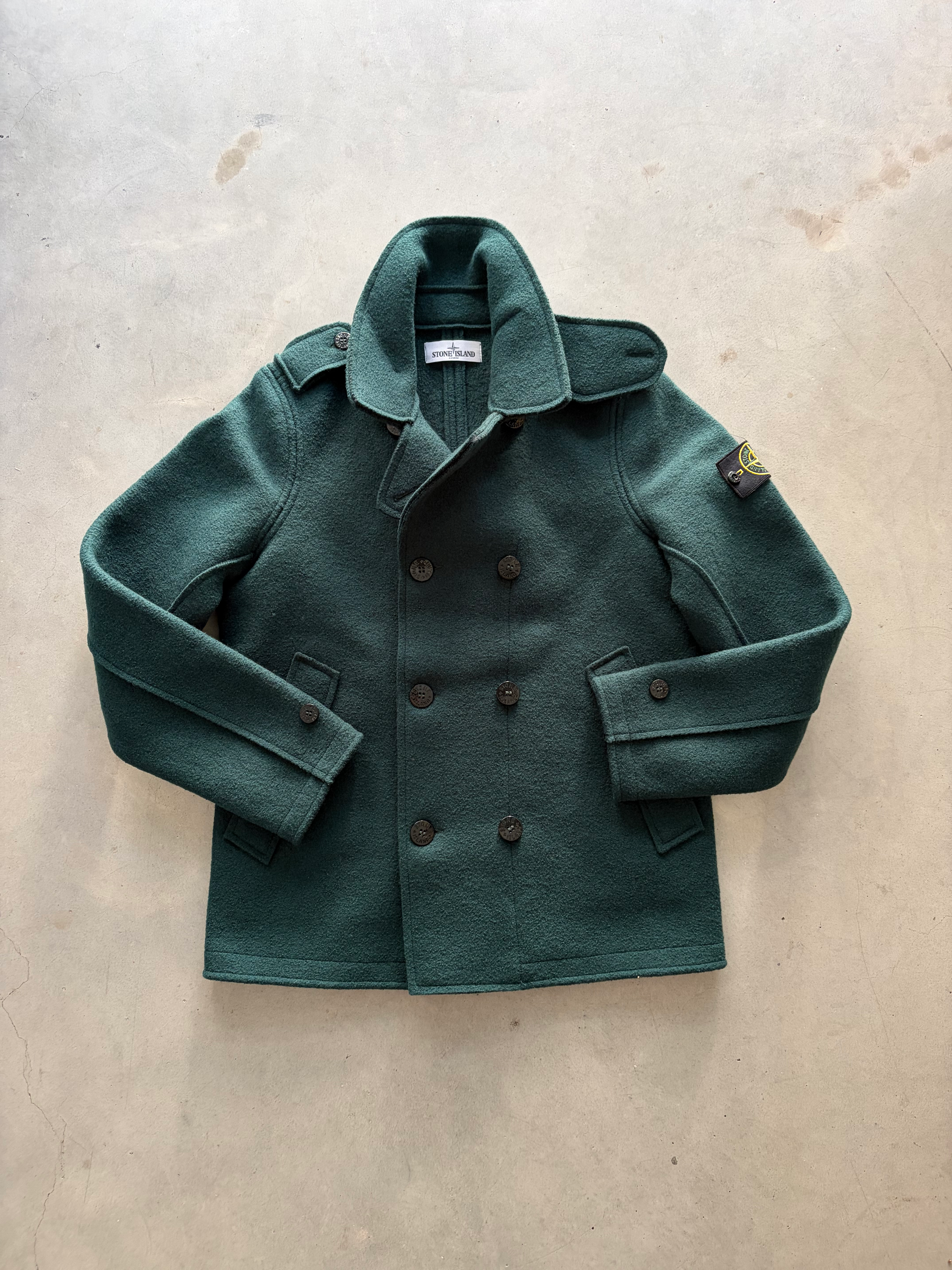 Stone Island Wool Peacoat