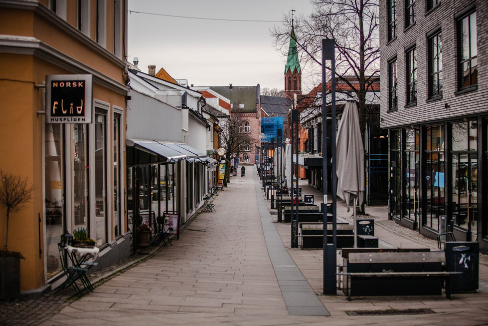 Gågata i Moss - Østfold !