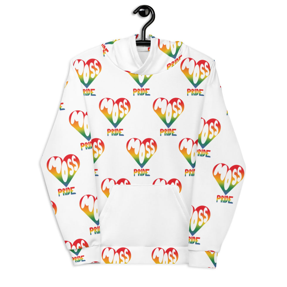Miniatyrbilde: Unisex Hoodie " Moss Pride hearts "