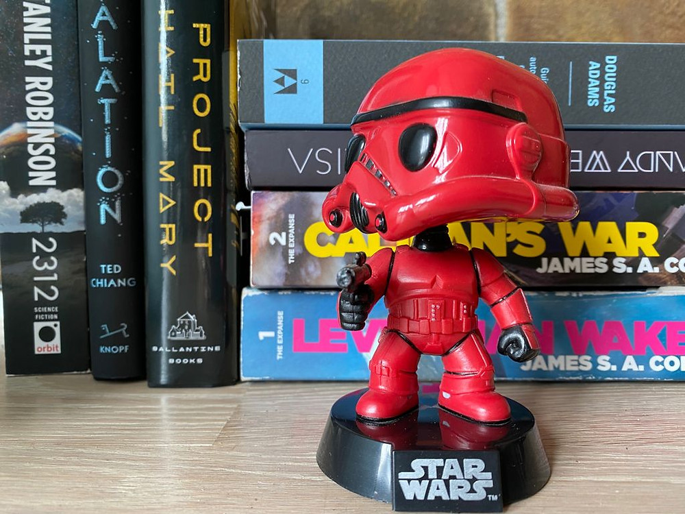 red star tropper bobble head science fiction books
