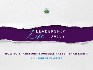 How to Transform yourSelf Faster than Light?