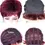 Thumbnail: Wig Natural Bordeaux, synthetic, short hair, deceptively real, 2 inches