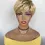 Thumbnail: Wig natural gold, synthetic, short hair, deceptively real, 2 inches
