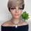 Thumbnail: Wig, synthetic, light blonde/brown, short hair, deceptively real, 6 inches