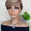 Thumbnail: Wig, synthetic, light blonde/brown, short hair, deceptively real, 6 inches
