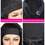Thumbnail: Human hair wig "Amber" Water Wave Half Wig with Headband, Black, 16 Inches