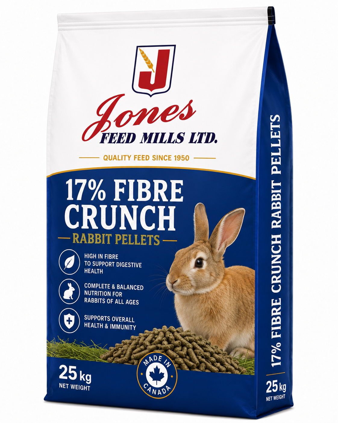 17% Fibre crunch Rabbit Pellets - 25KG | Jones Feed Mills