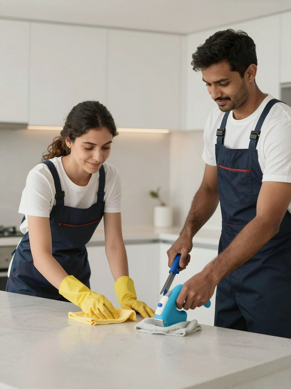 Prospect Cleaning Services team at work in a premium home