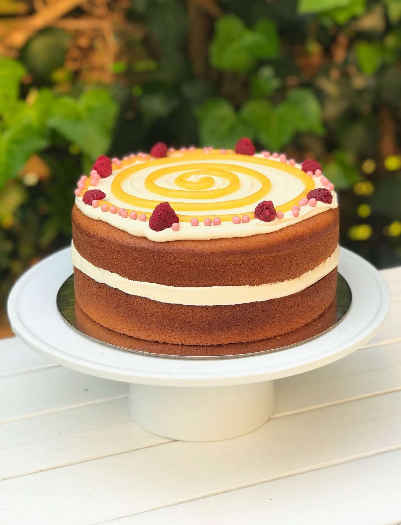 Lemon Curd Naked Cake