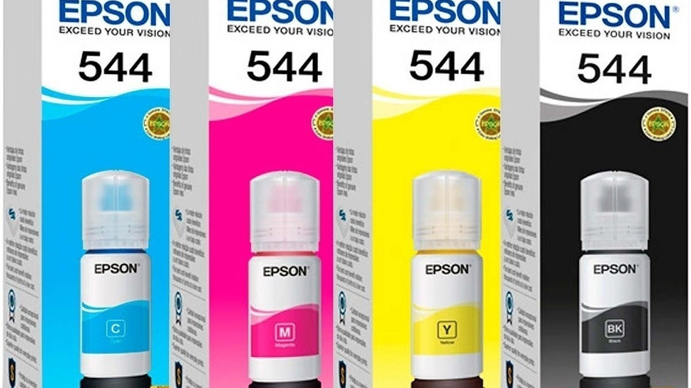 JUEGO 4 PACK TINTA EPSON 70 ML L1110 - L3110 - L3150w - L5190 | P\u0026B  Shooping WEB