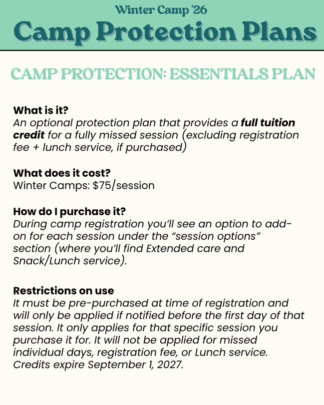 Camp Essentials Plan: Fall