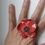 Miniature : GRANDE BAGUE FLEUR EN RAKU