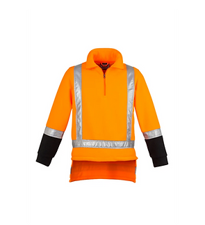orange jumper with silver reflective tap