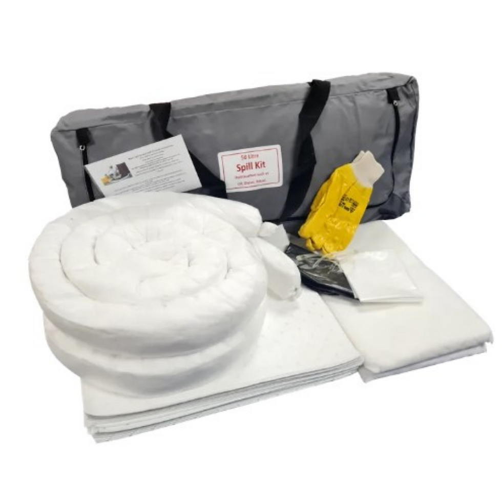 50LTR OIL/HYDROCARBON SPILL KIT IN CARRY BAG
