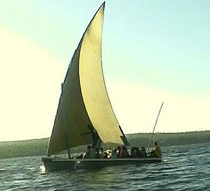 local dhow in inhambane, mozambique