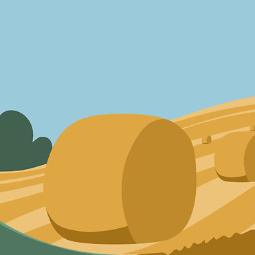 Illustration of bales of hay