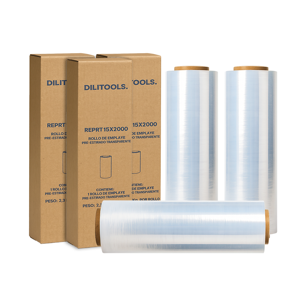 3 Rollos Emplaye Pre-estirado Transparente 15x2000 Inch ENVIO TERRESTRE