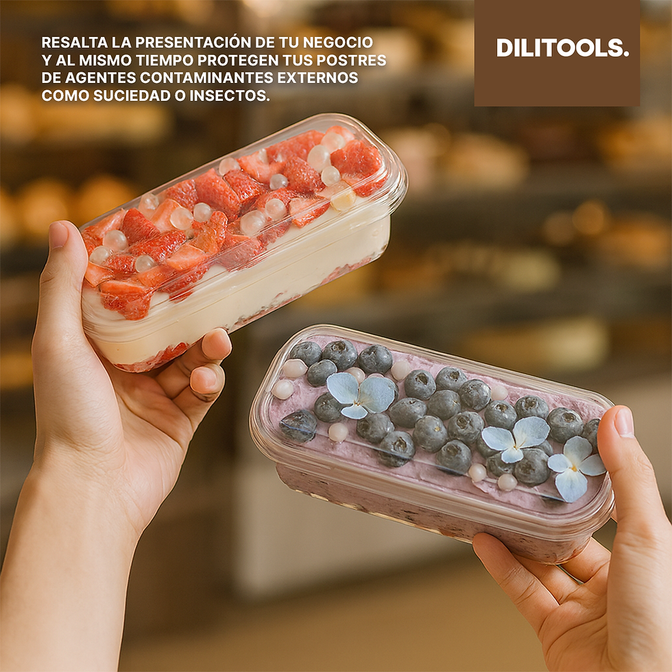 Miniatura: Caja Contenedor Largo Para Postres Éclair, Macarrones Y Más