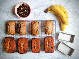 Mini banana bread and teacake loaves
