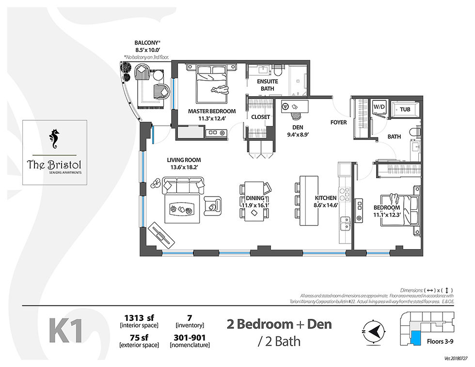 Floor Plans The Bristol Seniors' Apartments Barrhaven